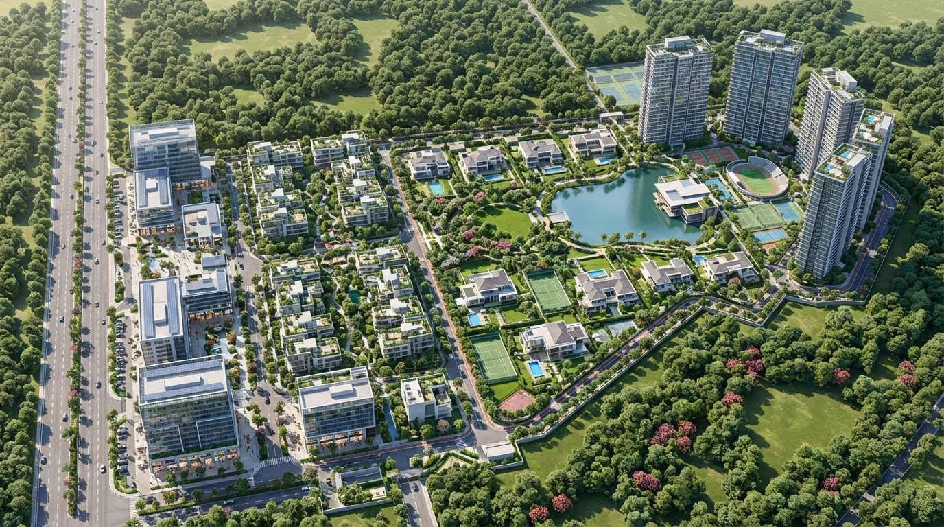 ONÈO Urban-Tech studio and urban context — Bodakdev, Ahmedabad
